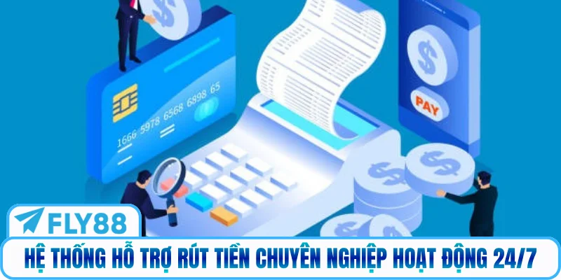 Hệ thống hỗ trợ rút tiền chuyên nghiệp hoạt động 24/7